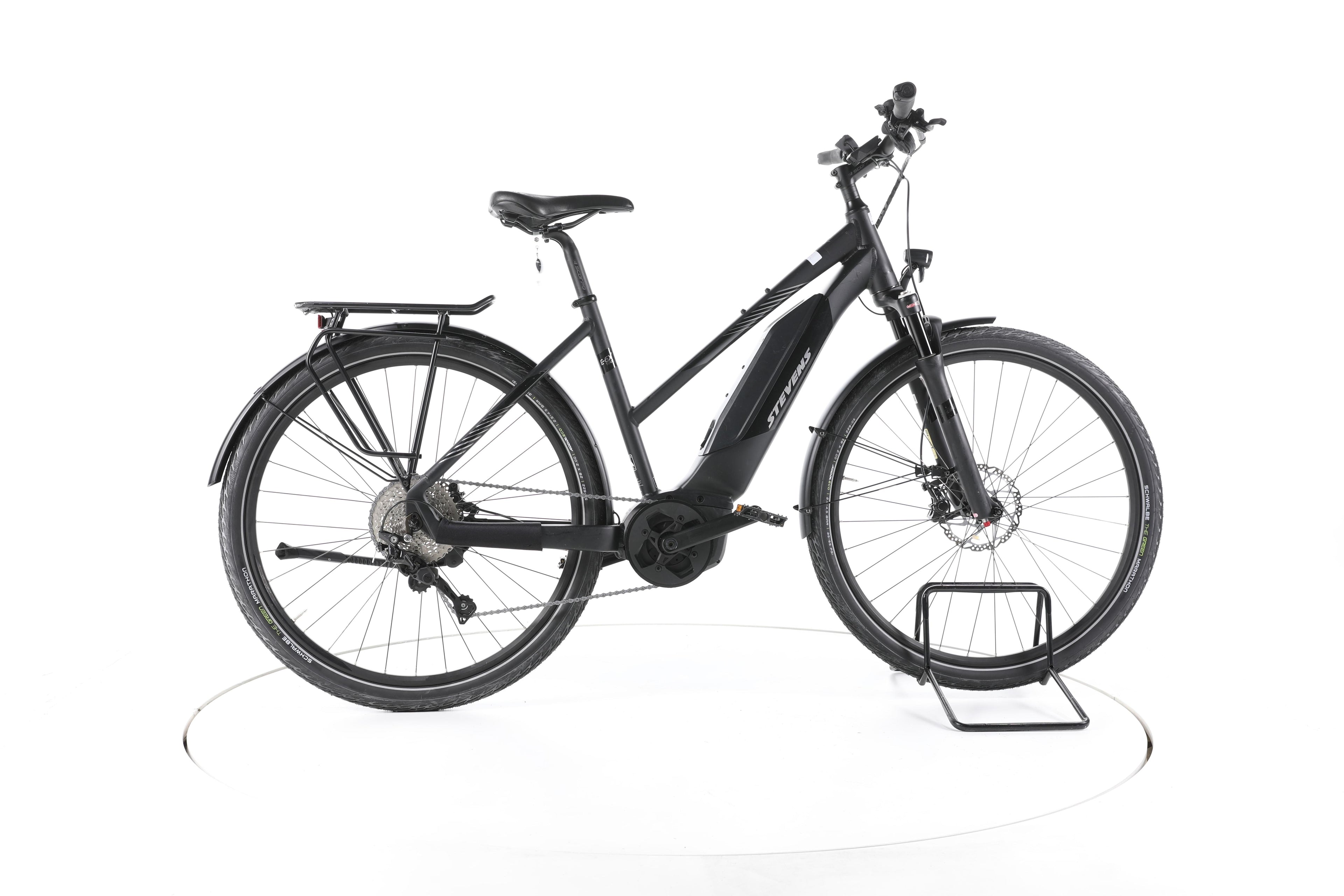 Stevens E-6X Tour Lady, Stealth Black, 50 Trekking E-Bike - Image 1